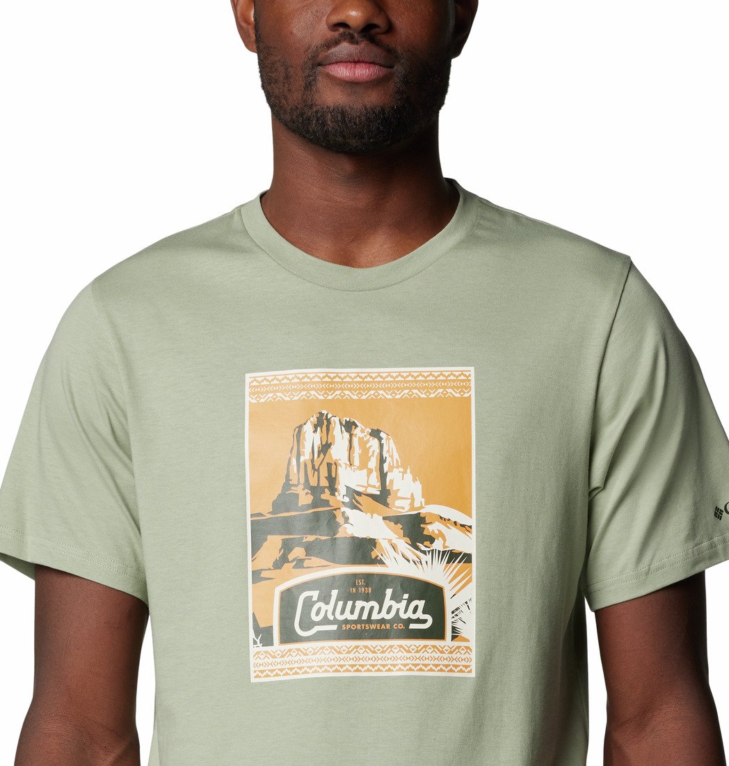 Tričko Columbia CSC™ Seasonal Logo Tee M - šedá/zelená