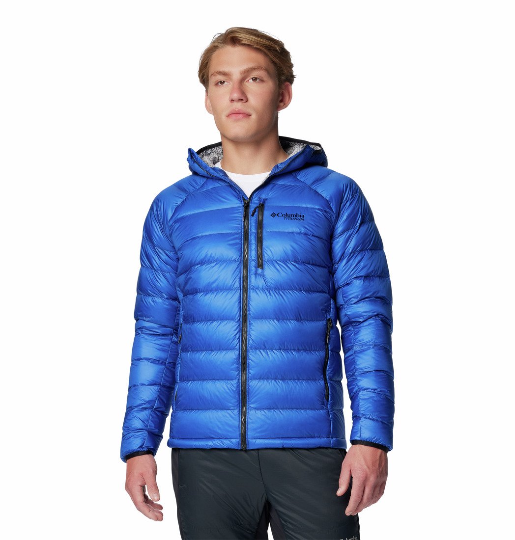 Bunda Columbia Arctic Crest™ Down Hooded Jacket M - modrá