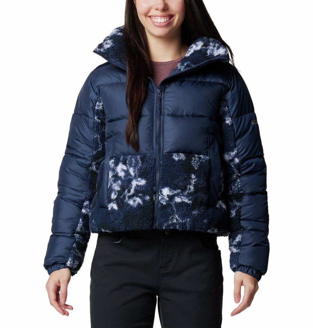 Bunda Columbia Leadbetter Point™ II Print Sherpa Hybrid W - modrá