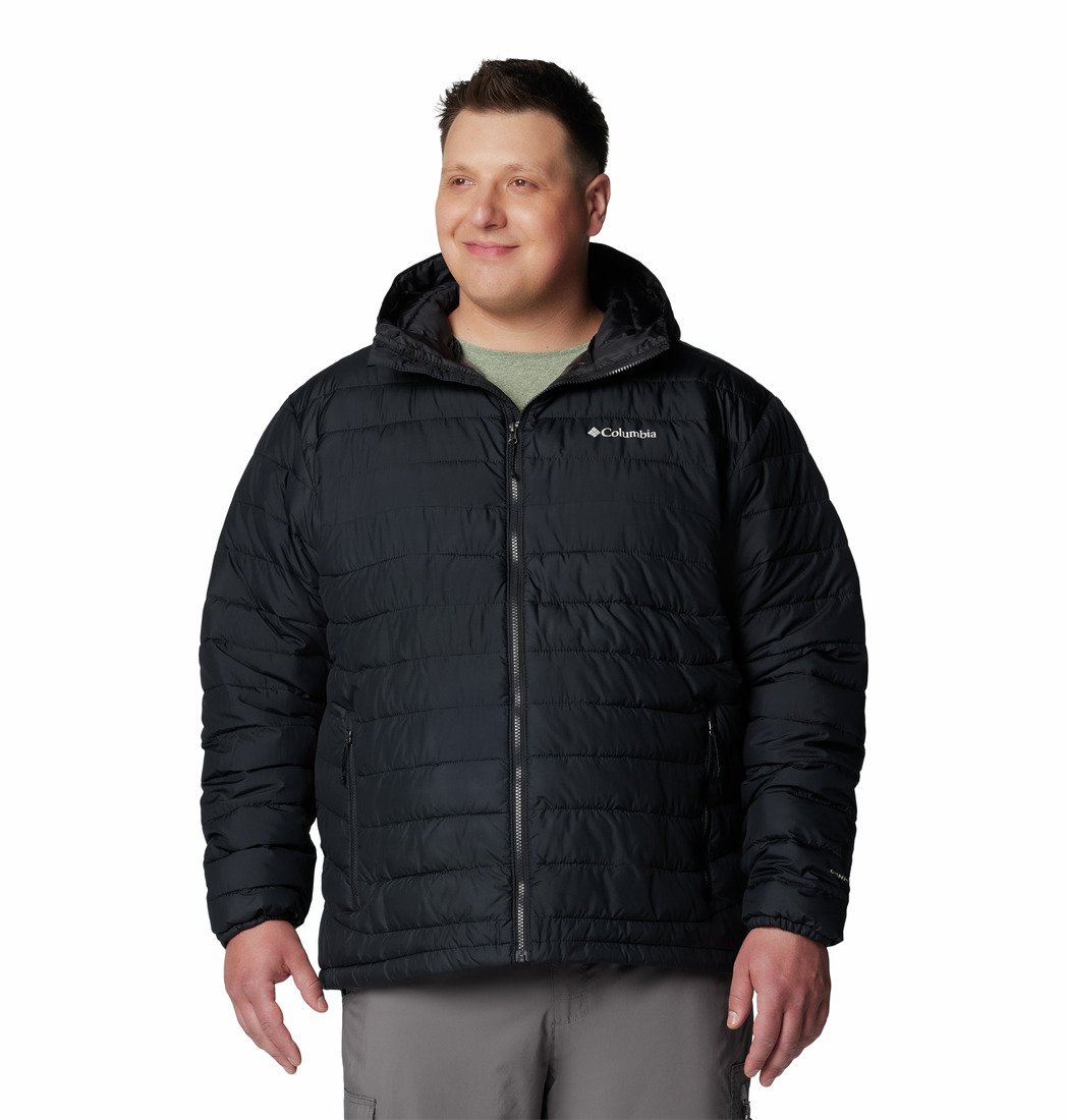 Bunda Columbia Powder Lite™ II Hooded Jacket M - černá (plus size)