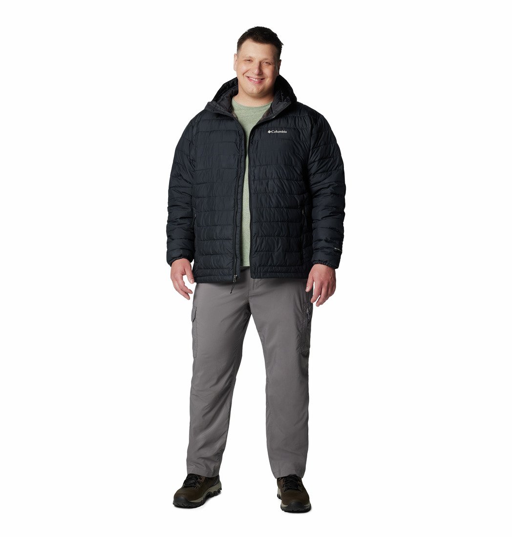 Bunda Columbia Powder Lite™ II Hooded Jacket M - černá (plus size)