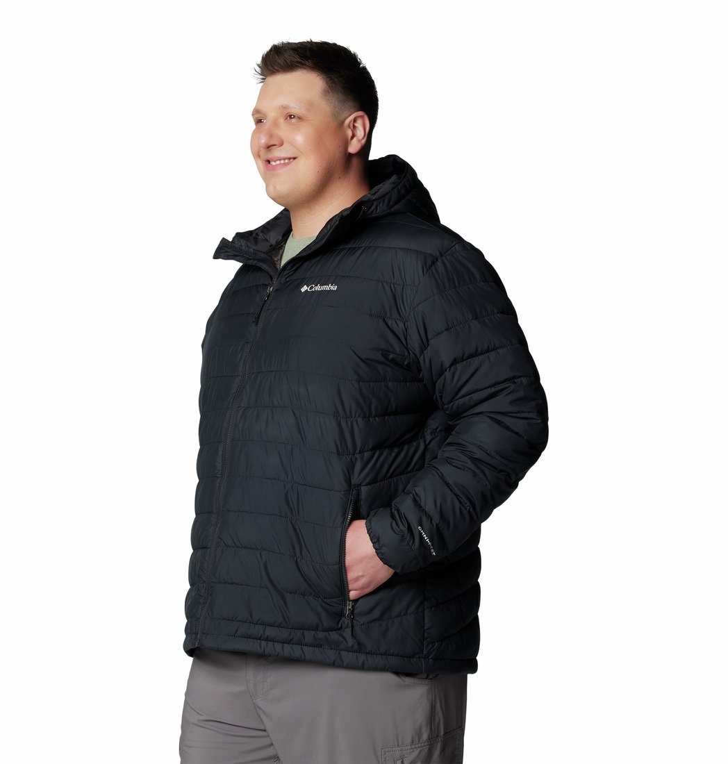 Bunda Columbia Powder Lite™ II Hooded Jacket M - černá (plus size)