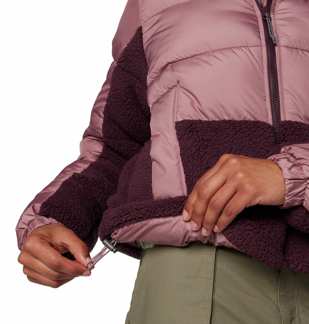 Bunda Columbia Leadbetter Point™ II Sherpa Hybrid W - ružová/fialová