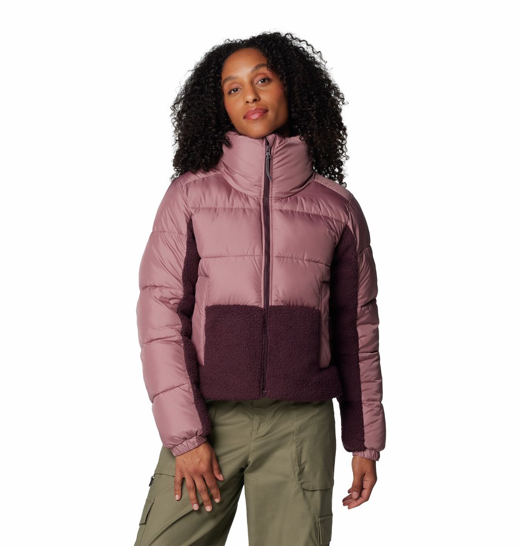 Bunda Columbia Leadbetter Point™ II Sherpa Hybrid W - ružová/fialová