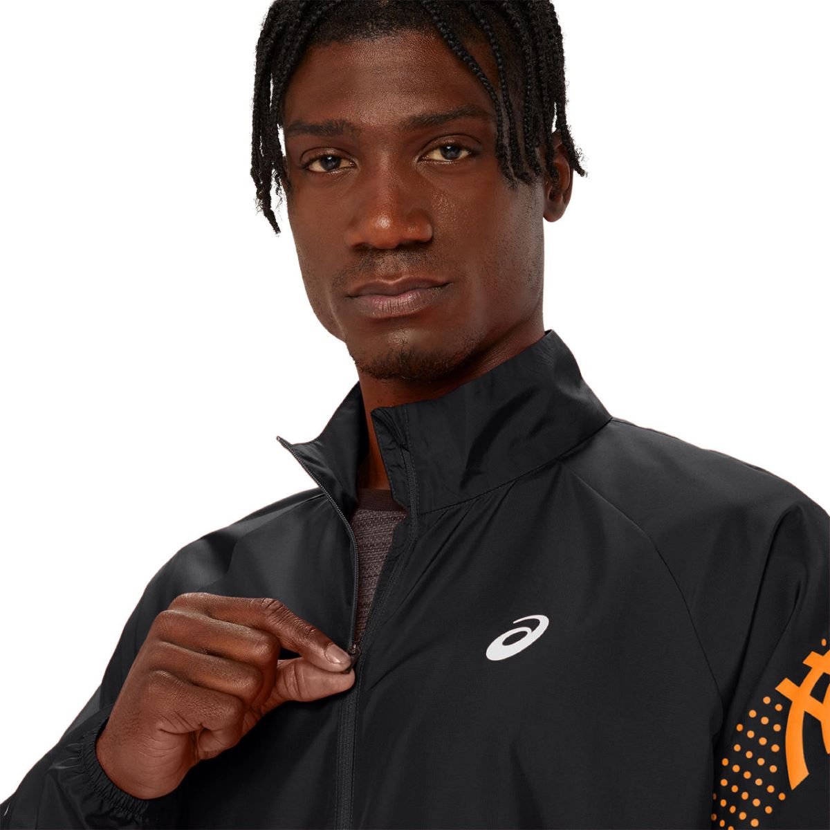 Bunda Asics Icon Jacket M - černá/oranžová