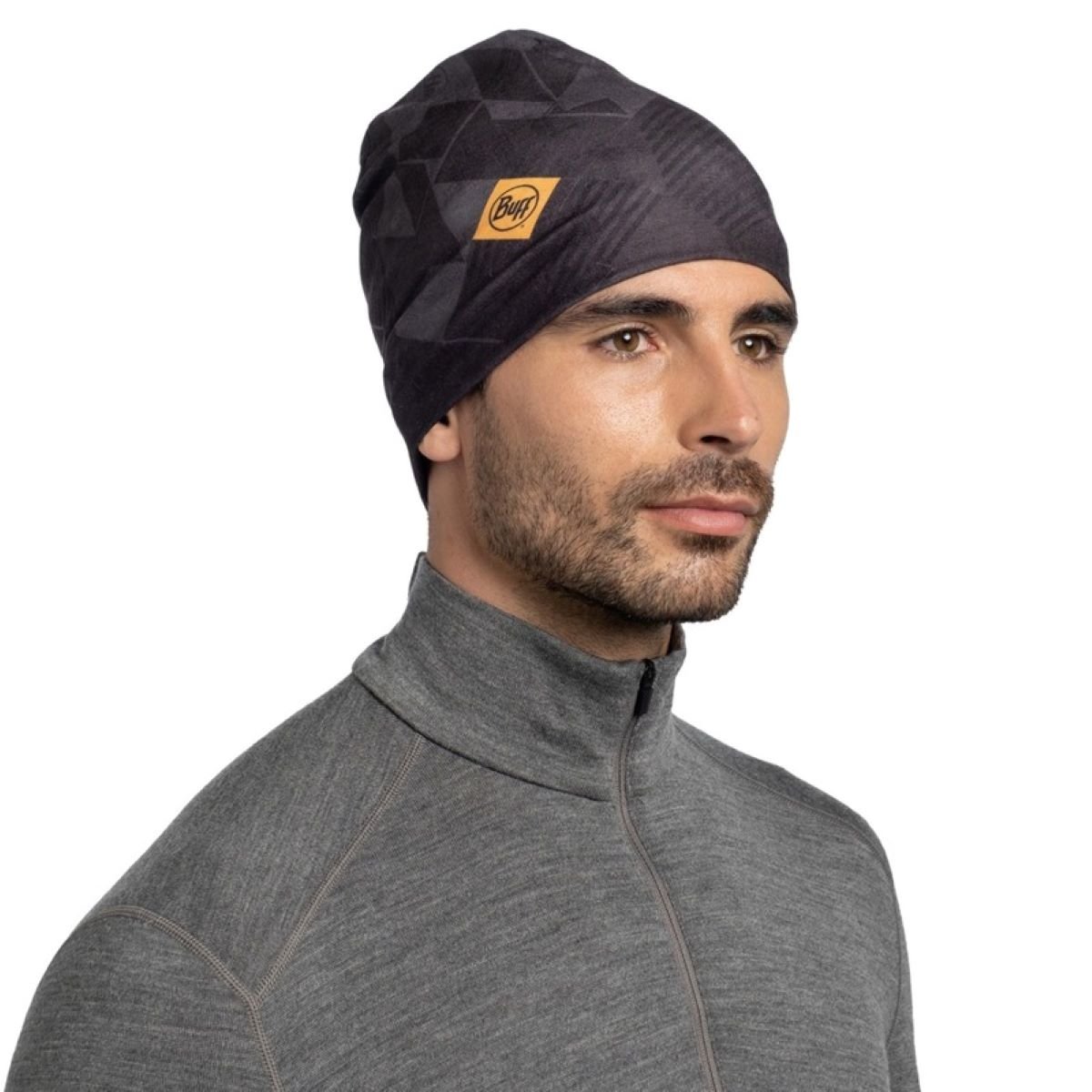 Čepice Buff EcoStretch Beanie - černá/šedá