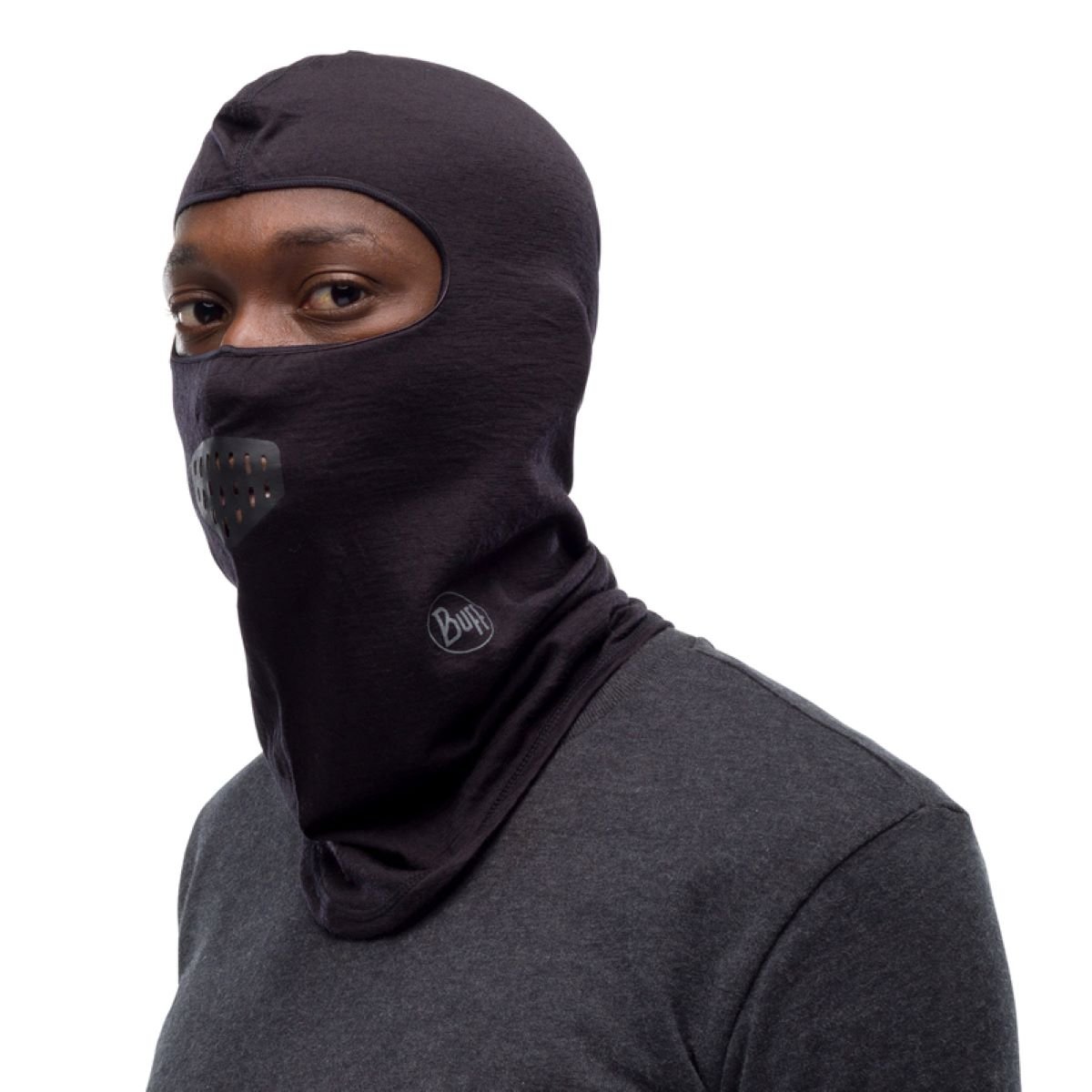 Kukla Buff Merino Lightweight Balaclava - černá