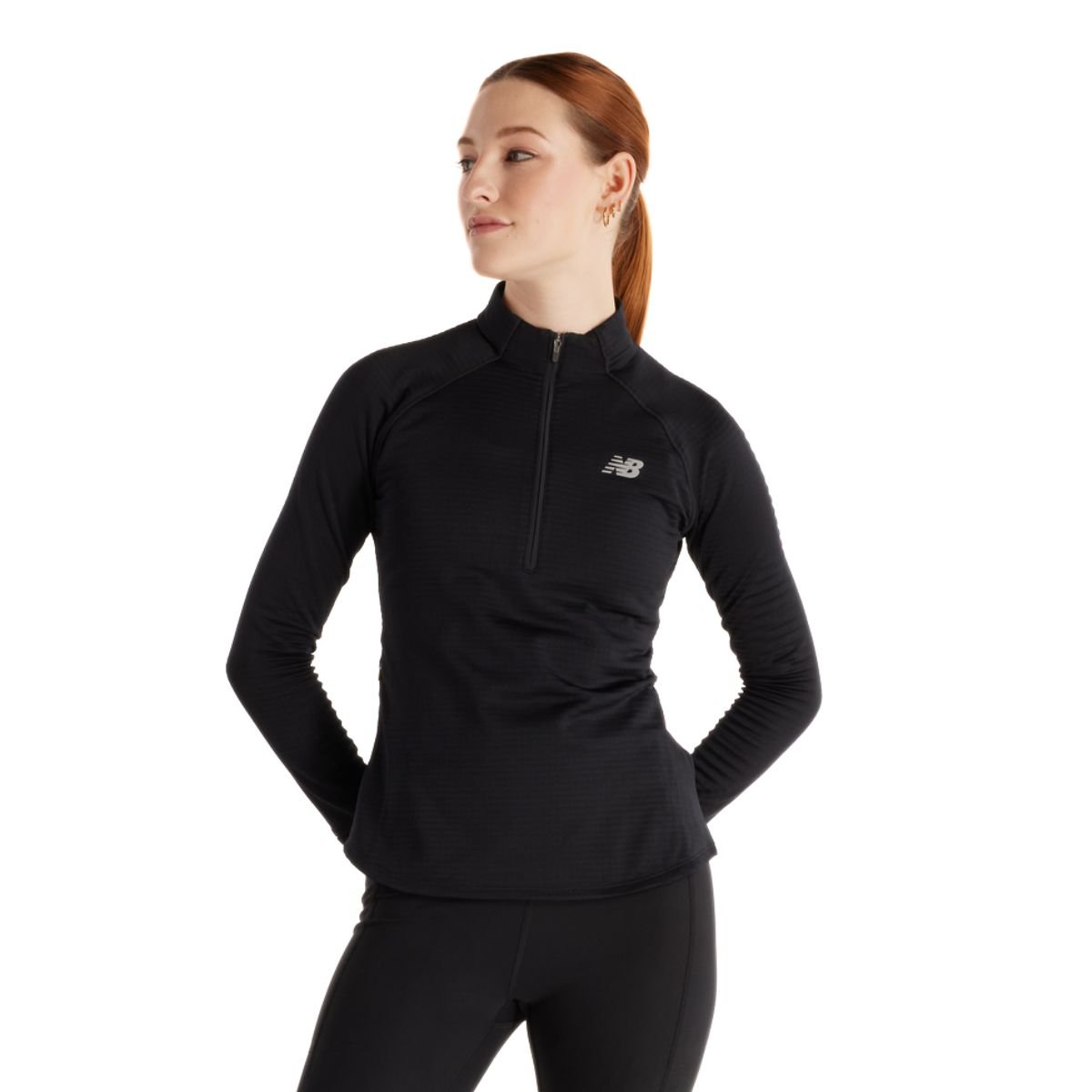 Mikina New Balance Athletics Heat Grid Half Zip W - černá