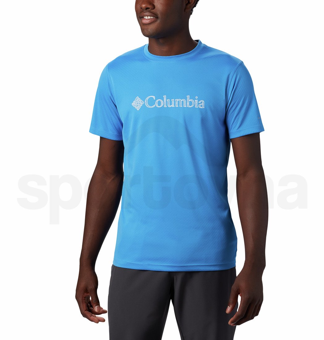 Triko Columbia Zero Rules™ SS Graphic Shirt M - modrá