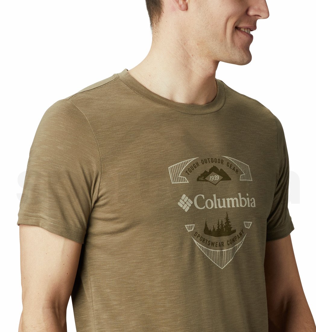 Tričko Columbia Nelson Point™ Graphic SS Tee M - hnědá