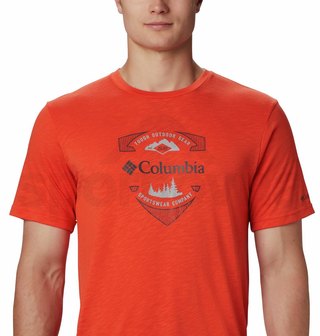 Tričko Columbia Nelson Point™ Graphic SS Tee M - oranžová