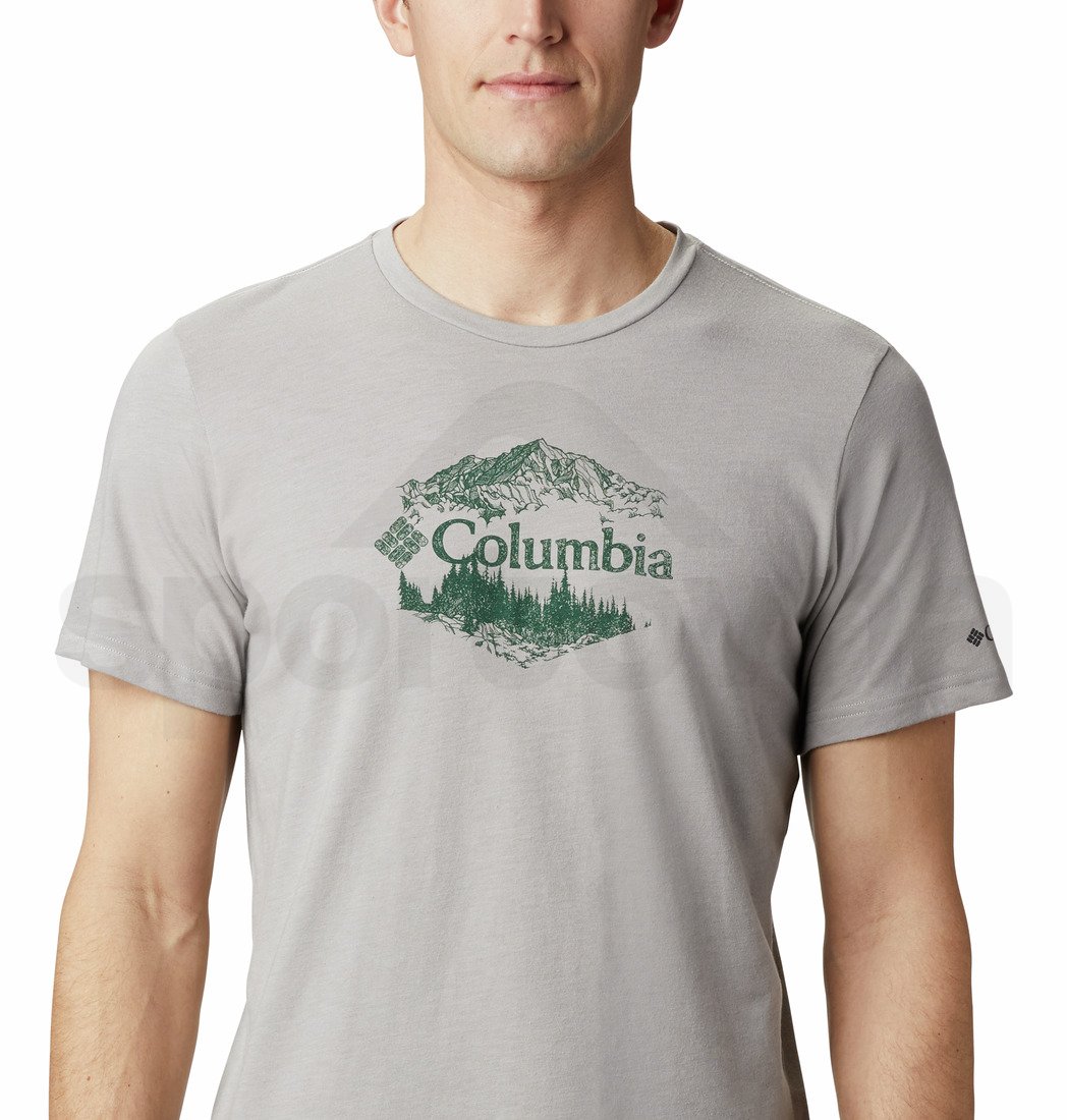 Tričko Columbia M High Dune™ Graphic Tee - šedá