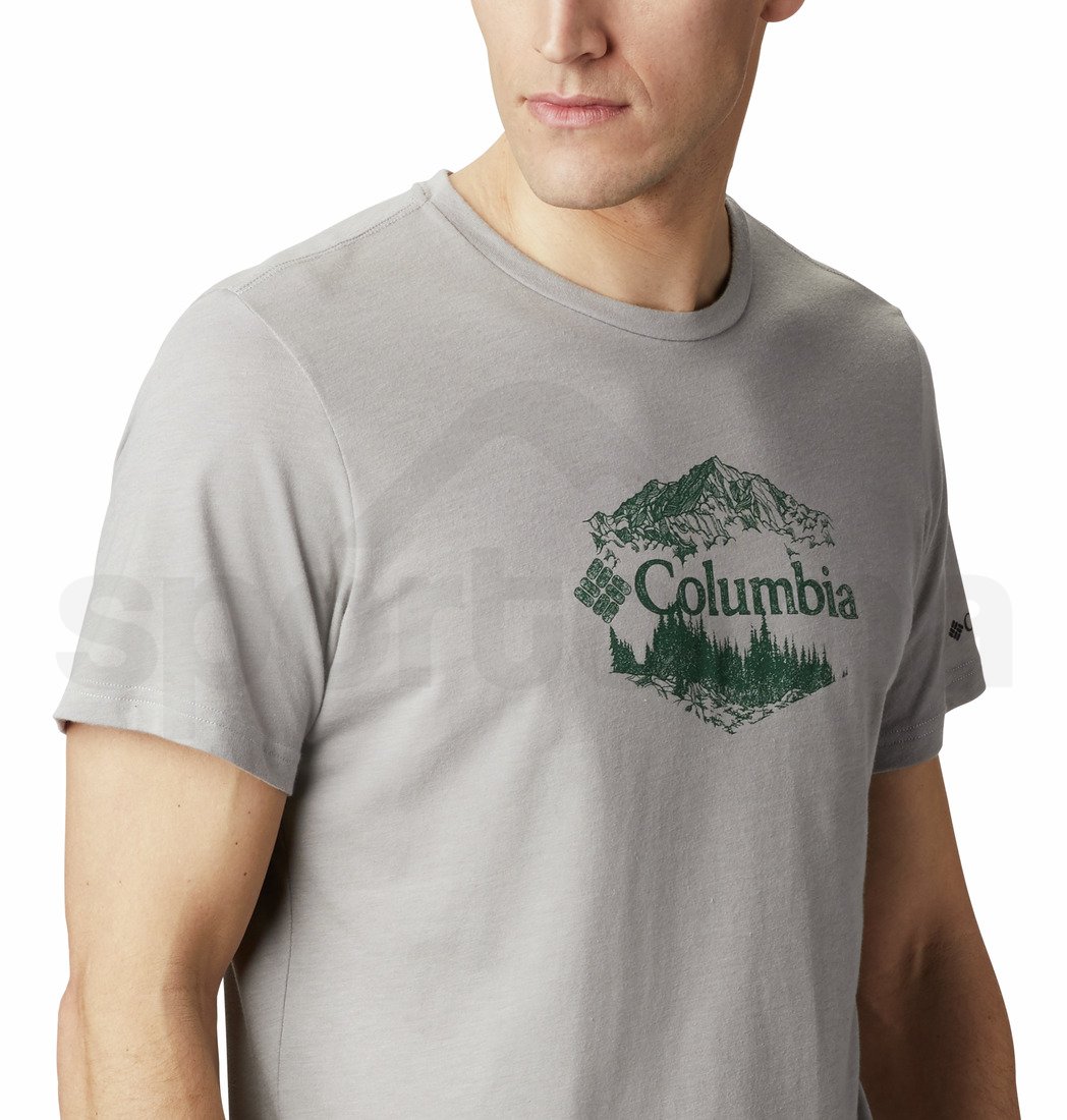 Tričko Columbia M High Dune™ Graphic Tee - šedá