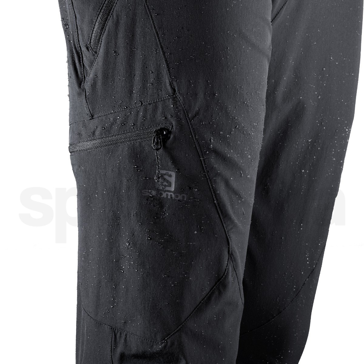 Kalhoty Salomon WAYFARER TAPERED PANT W - černá (standardní délka)