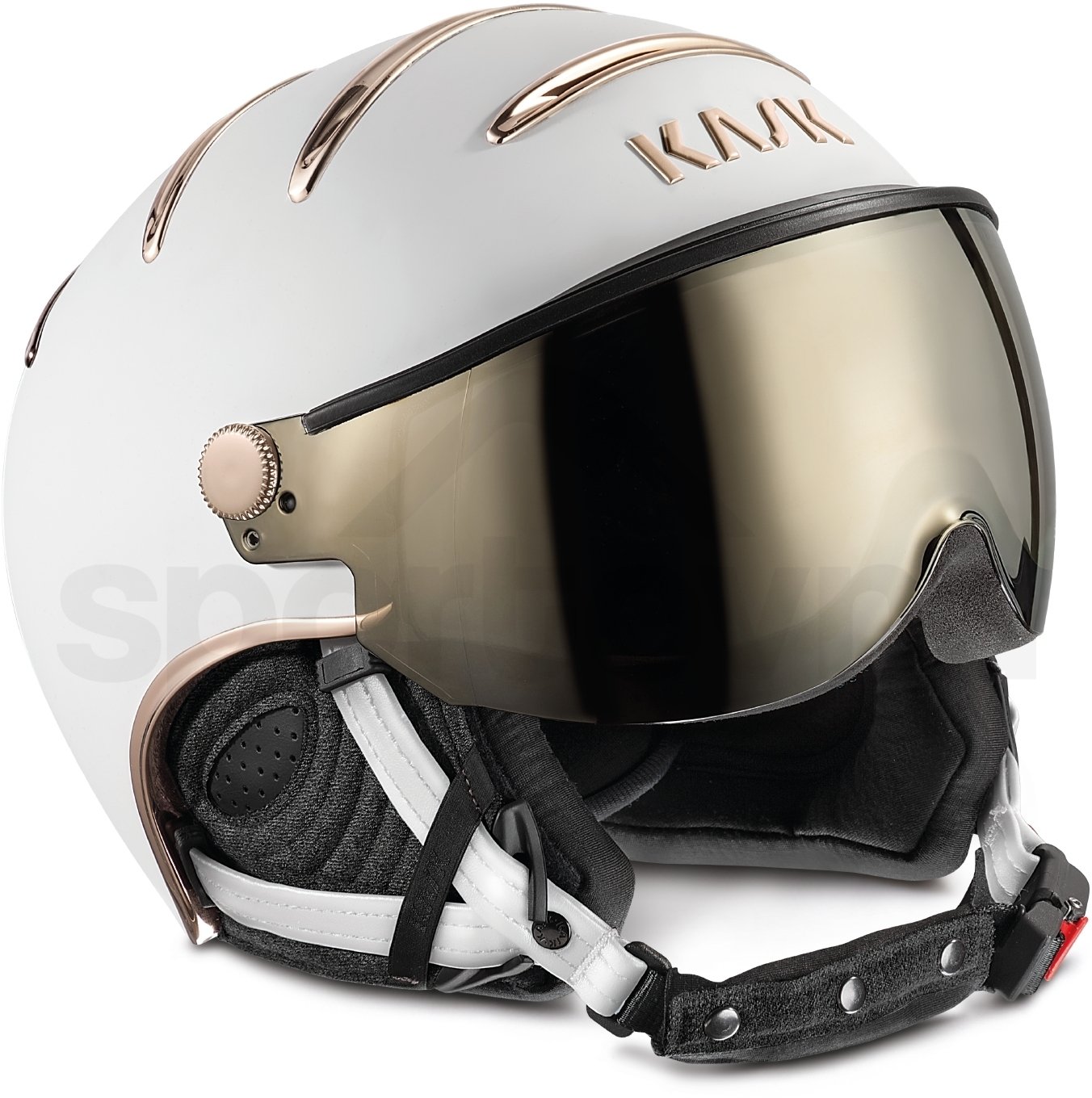 Lyžařská helma Kask Chrome 295 - bílá/zlatá
