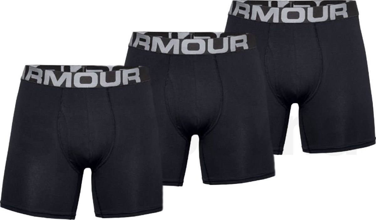 Boxerky Under Armour Charged Cotton 6in 3 Pack M - černá