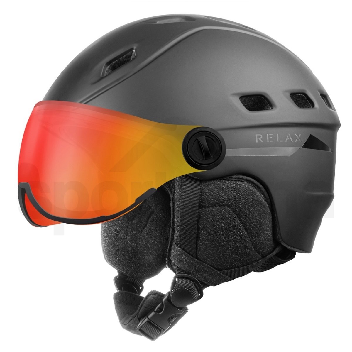 Lyžařská helma Relax Polar Visor RH30A - černá