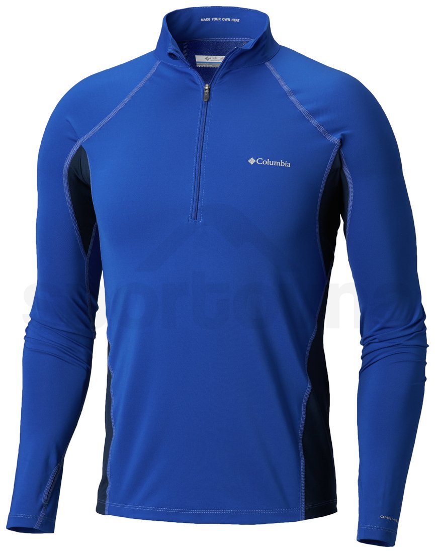 Funkční tričko Columbia Midweight Stretch Long Sleeve Half Zip M - modrá