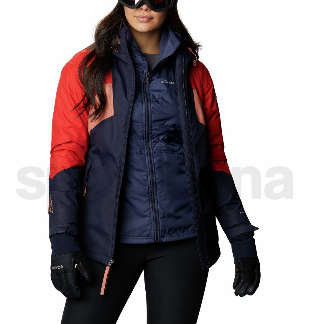 Bunda Columbia Alpine Diva™ Insulated Jacket W - červená/modrá