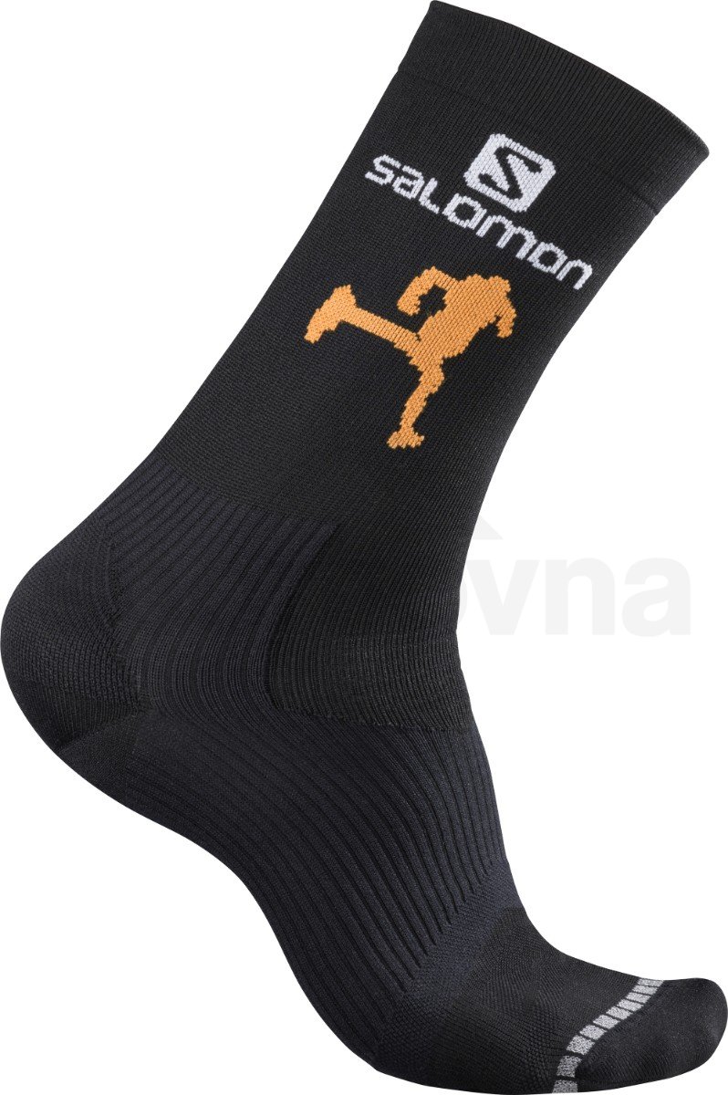 Ponožky Salomon SENSE SUPPORT GOLDEN TRAIL - černá