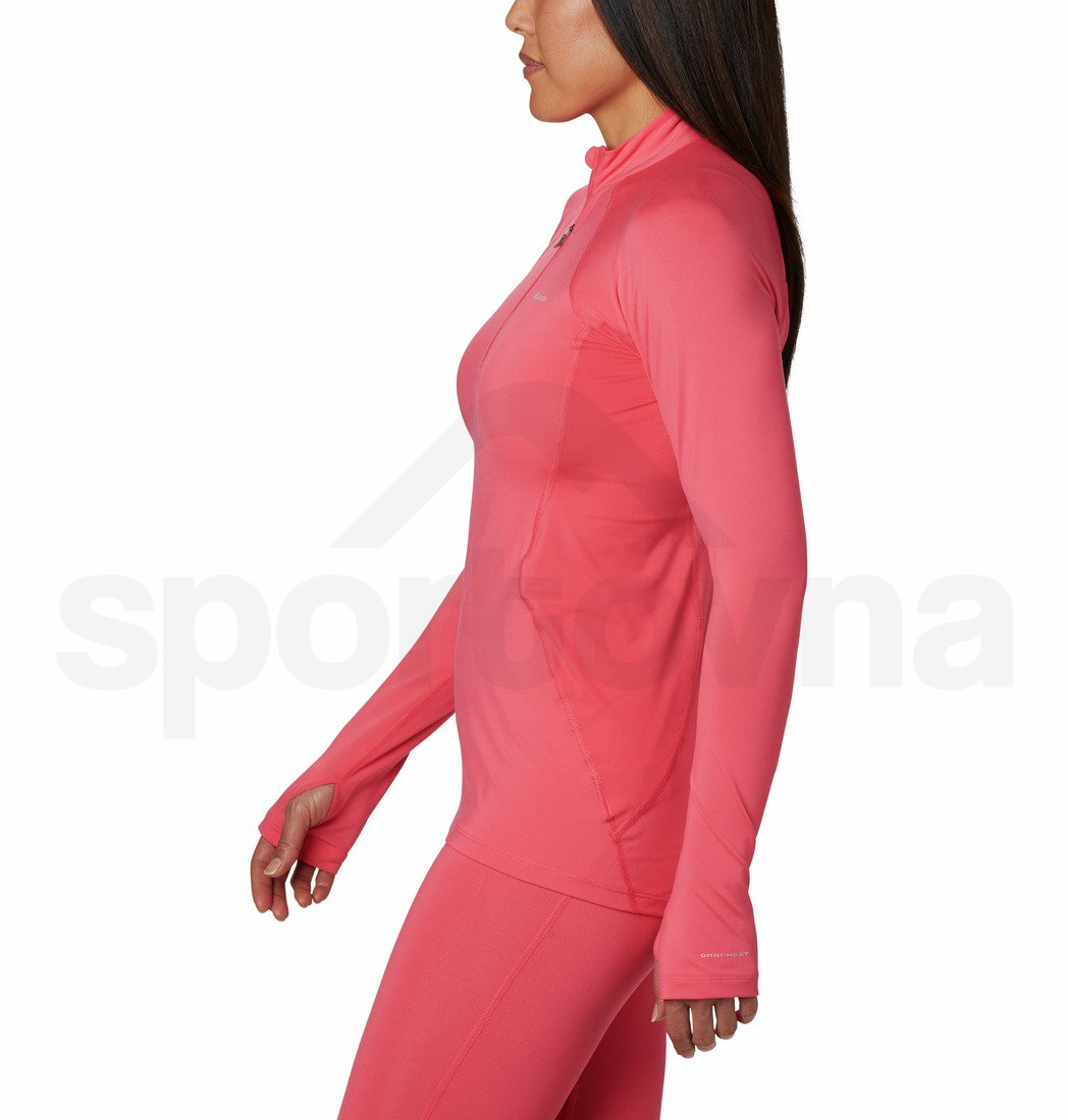 Funkční prádlo Columbia Midweight Stretch Long Sleeve Half Zip W - růžová