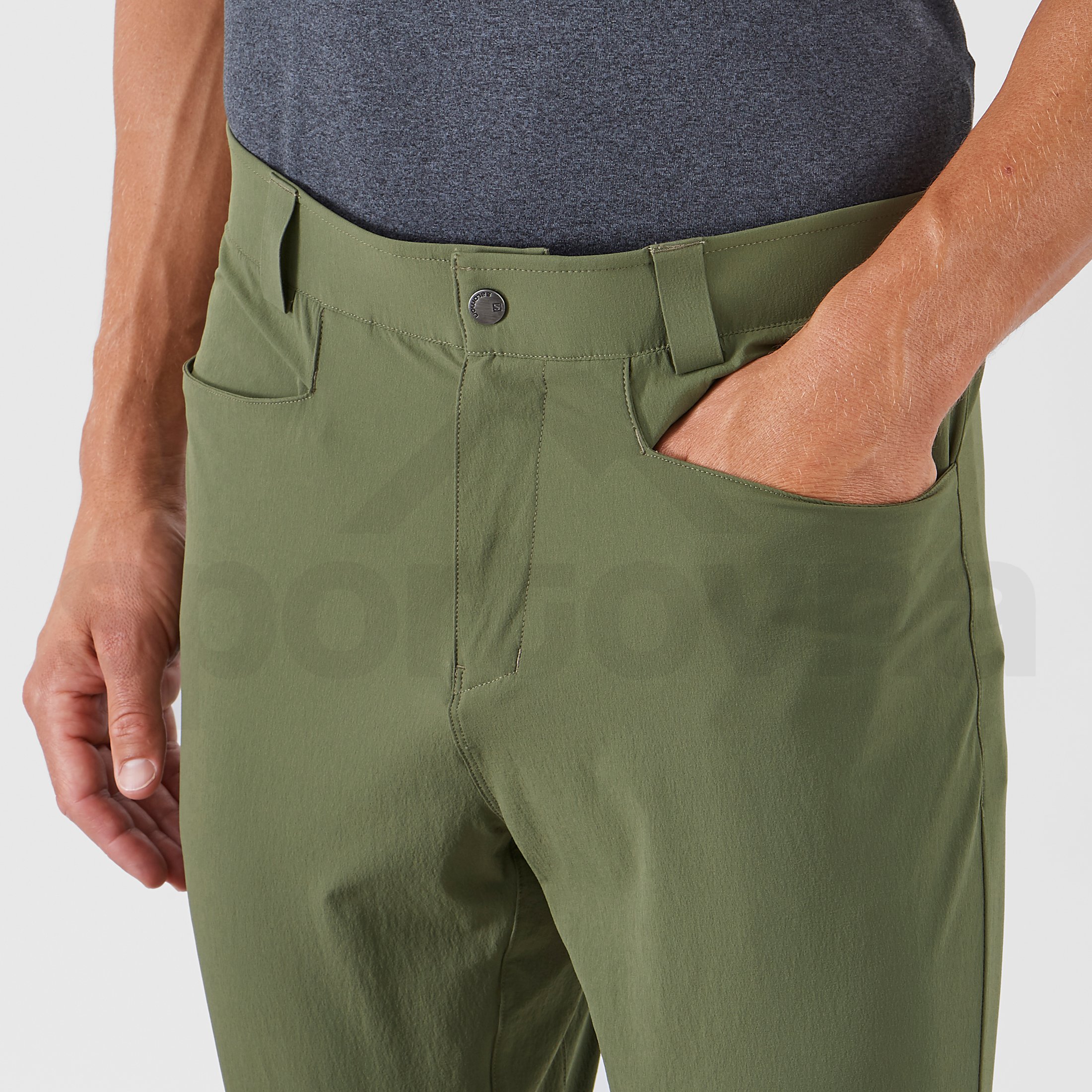 Kalhoty Salomon Wayfarer Tapered Pants M - zelená