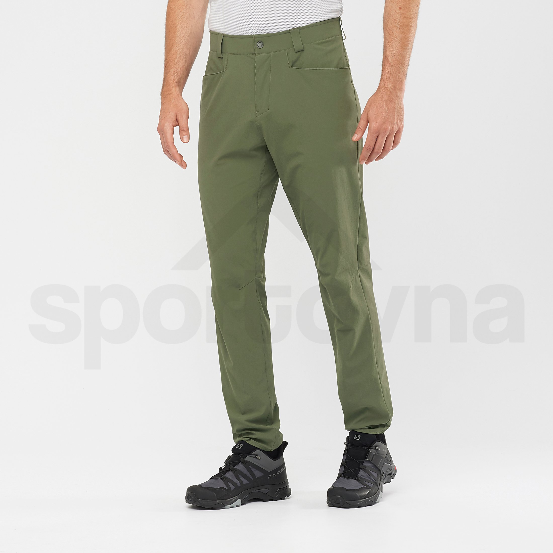 Kalhoty Salomon Wayfarer Tapered Pants M - zelená
