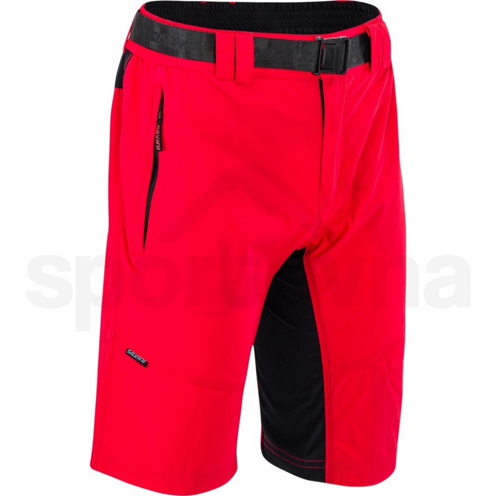 MTB kalhoty Silvini Rango M - černá/červená
