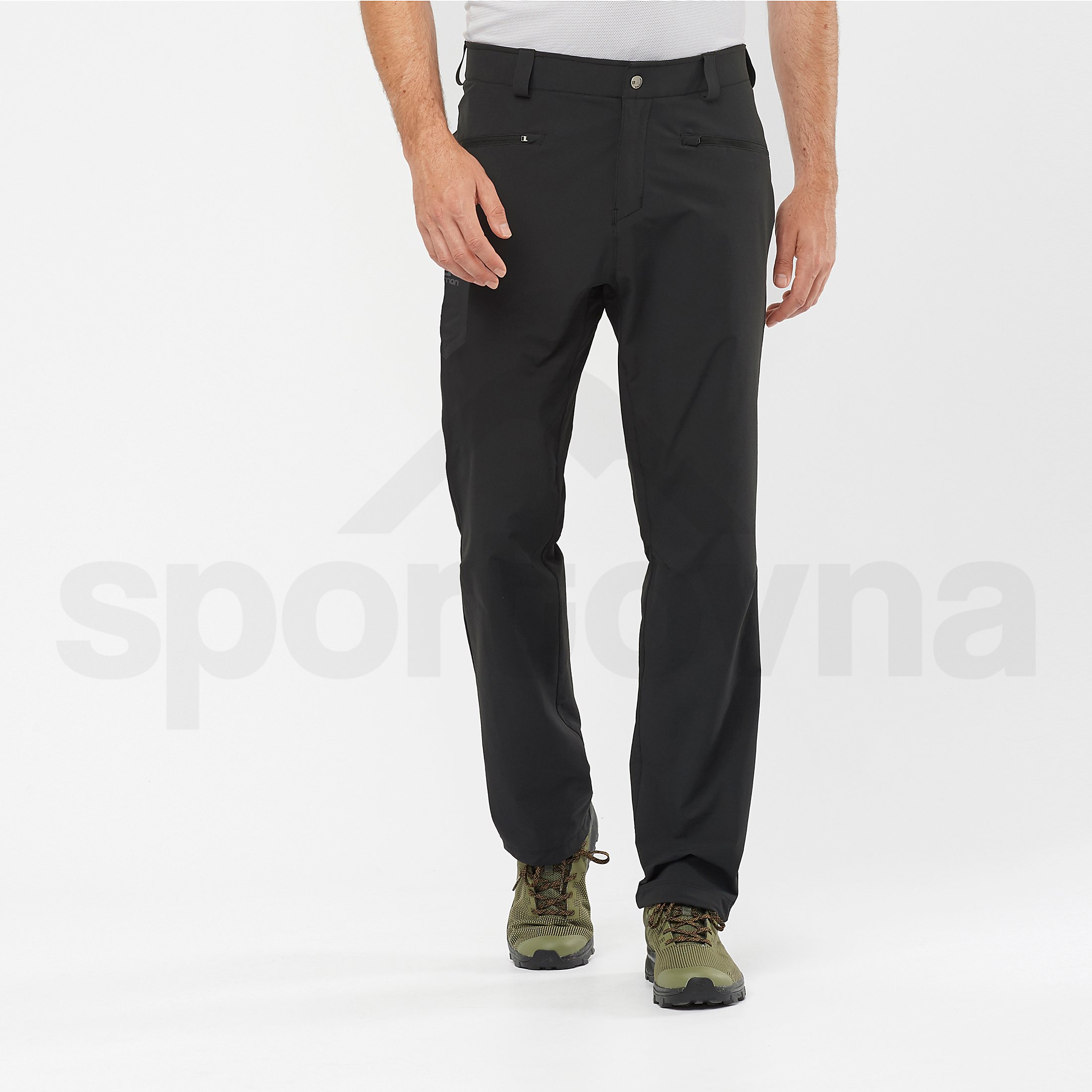 Kalhoty Salomon Wayfarer Straight Pant M - černá (standardní délka)