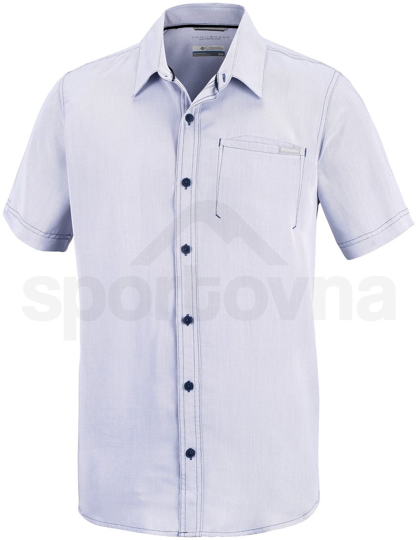 Košile Columbia Nelson Point Short Sleeve Shirt M - světle modrá