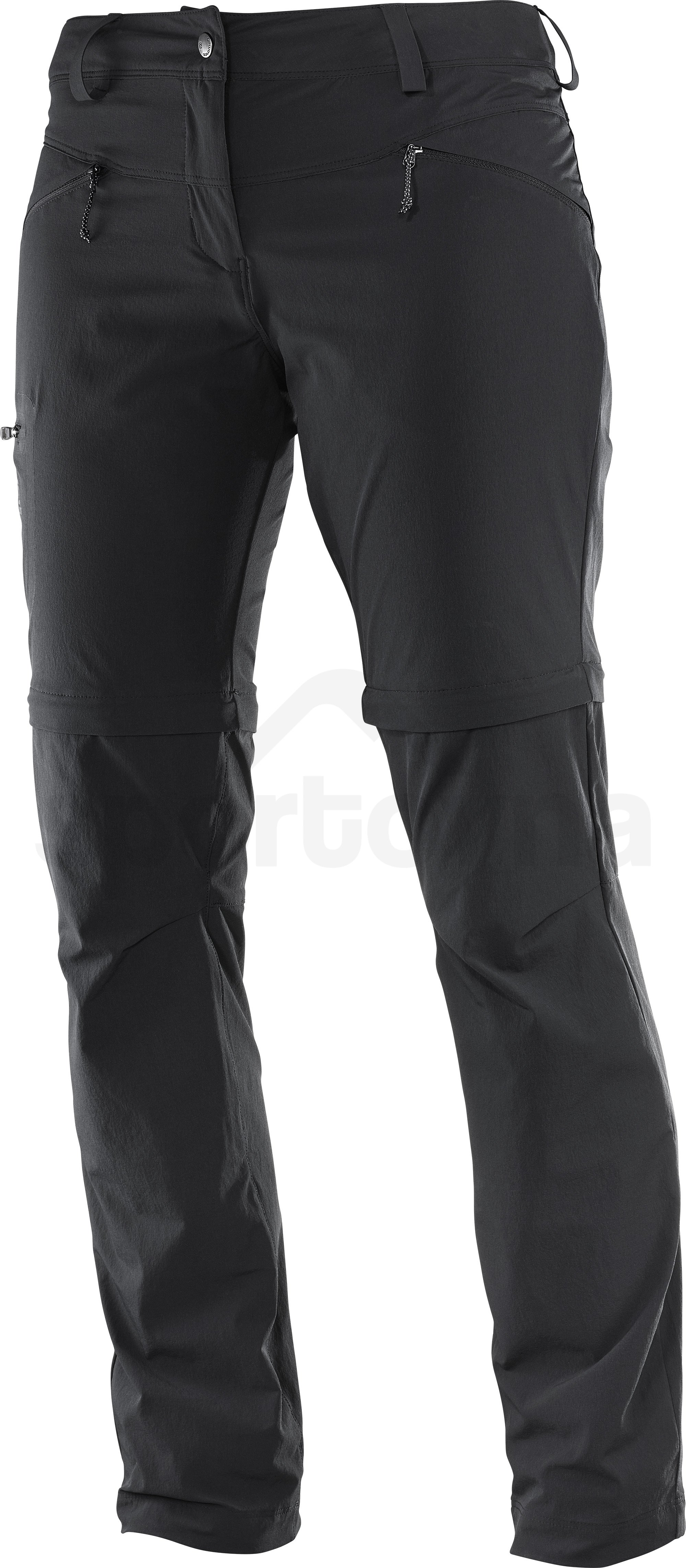 Kalhoty Salomon WAYFARER STRAIGHT ZIP PANT W - černá