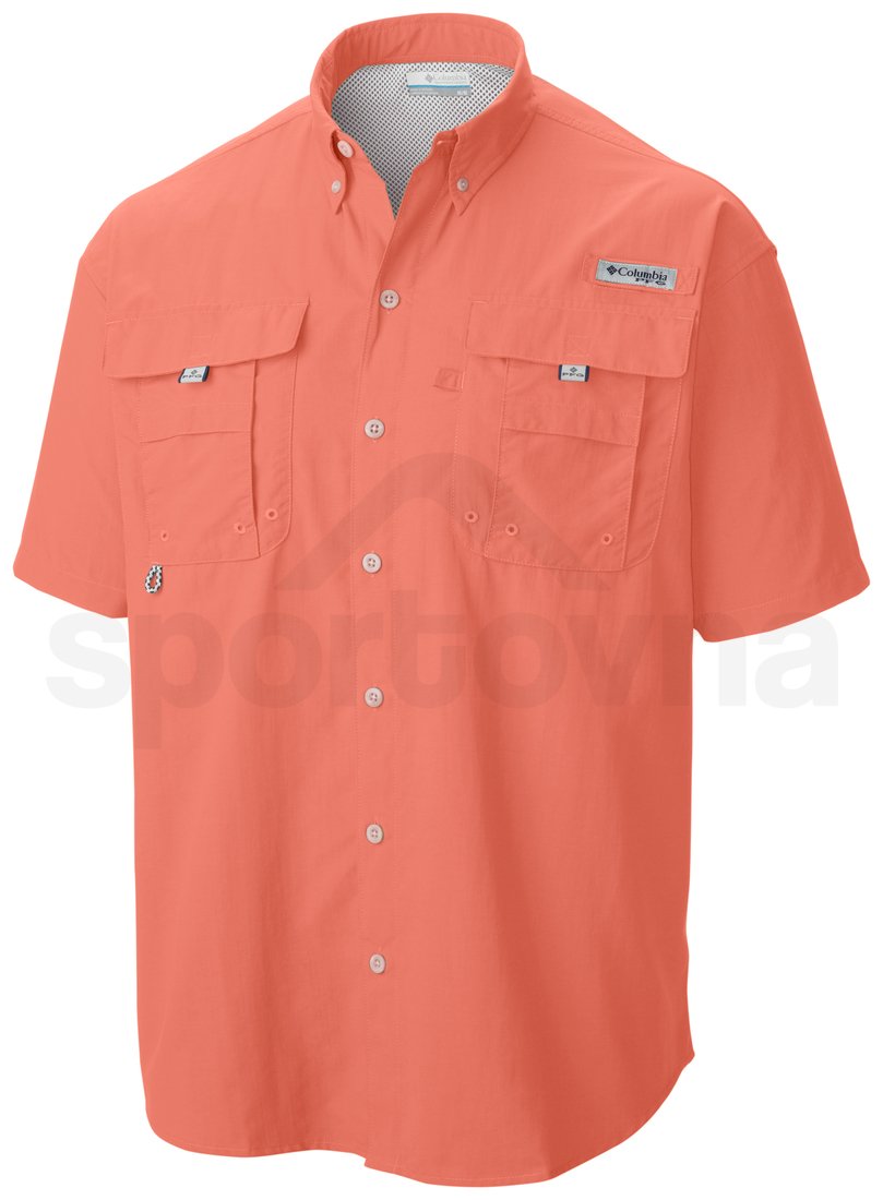 Košile Columbia Bahama II SS Shirt M - červená/oranžová