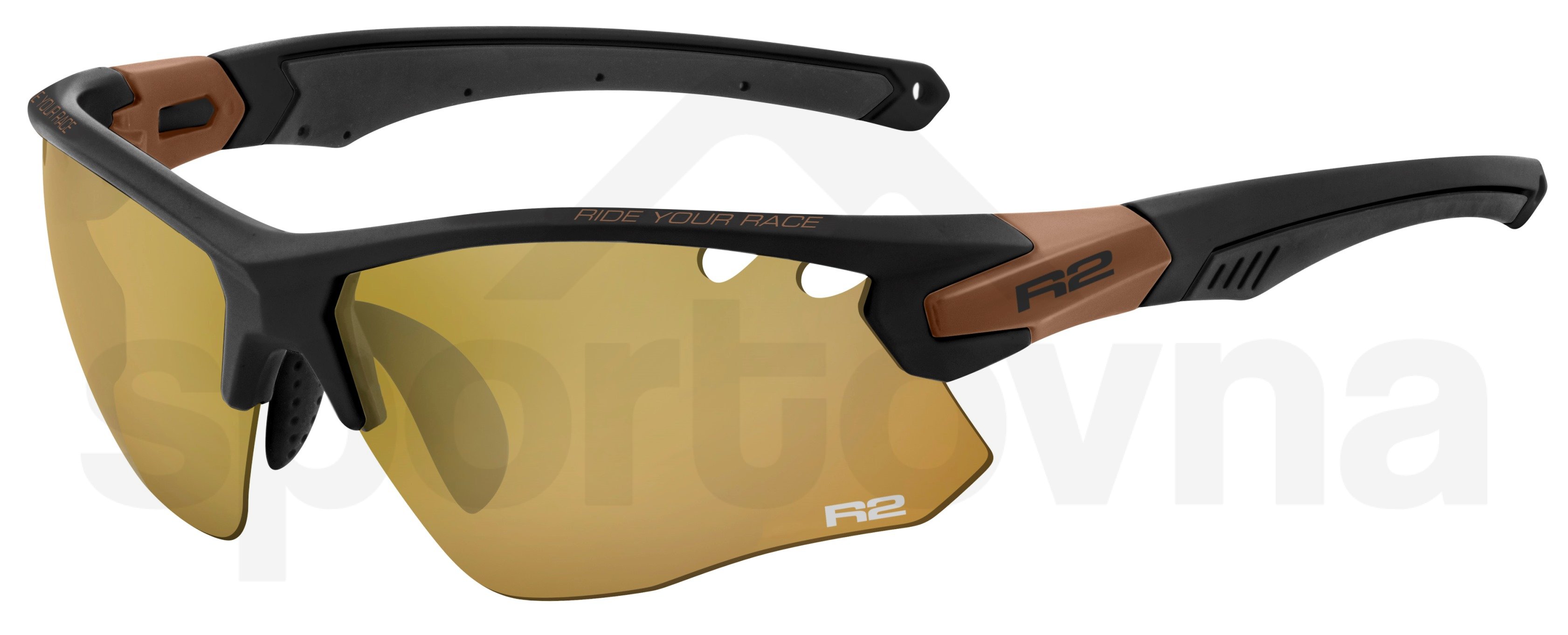 Sportovní brýle R2 Crown - černá/hnědá