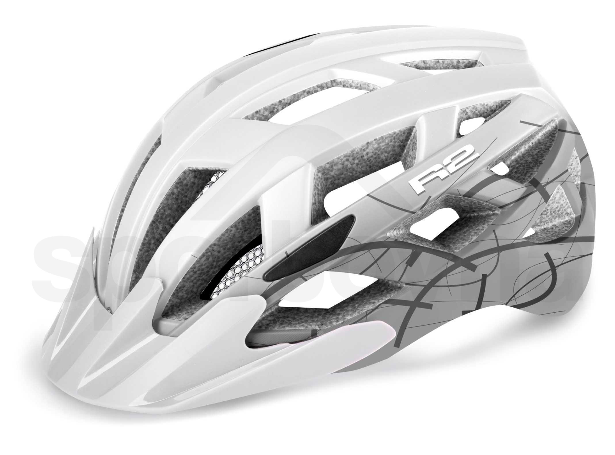 Cyklo helma R2 Lumen - bílá/šedá