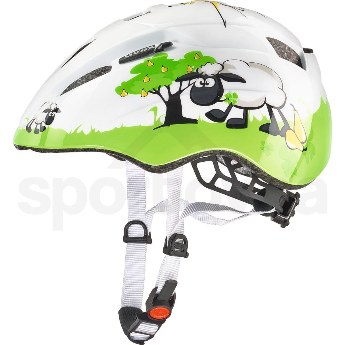 Cyklistická helma Uvex Kid 2 K - bílá/zelená