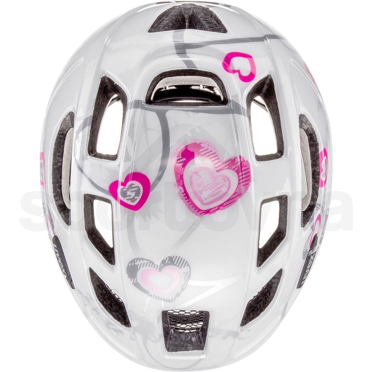 Cyklistická helma Uvex Finale J - bílá/růžová