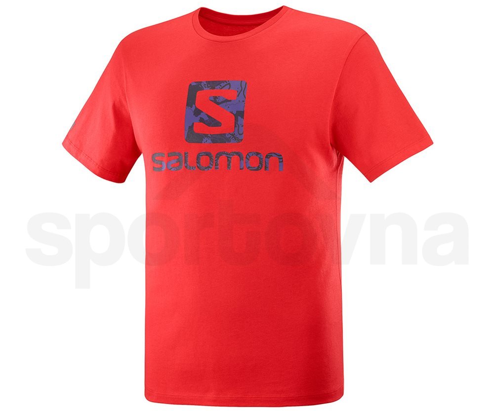Tričko Salomon Outlife Logo Tee M - tmavě červená
