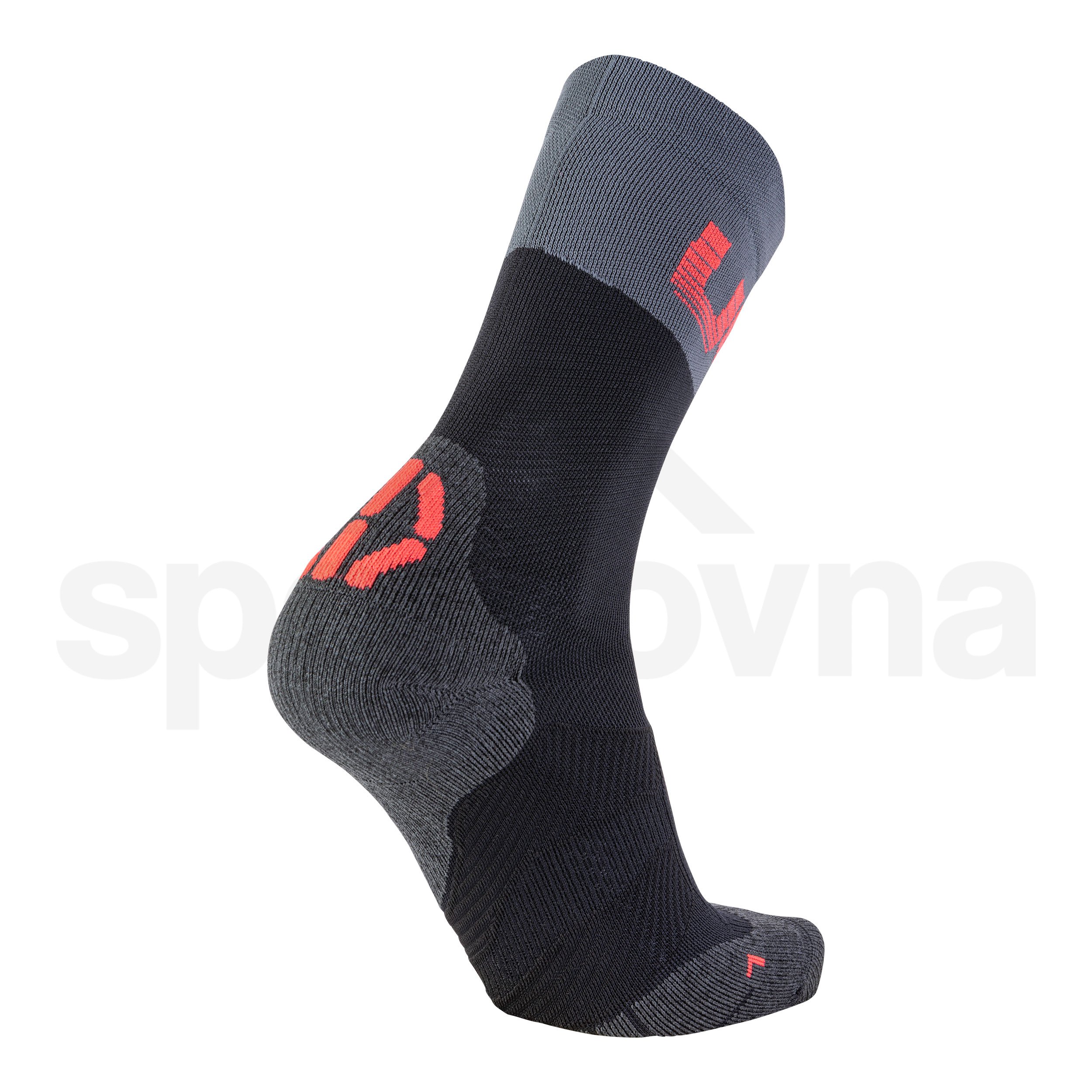 Pánské ponožky UYN CYCLING LIGHT SOCKS - černá/červená