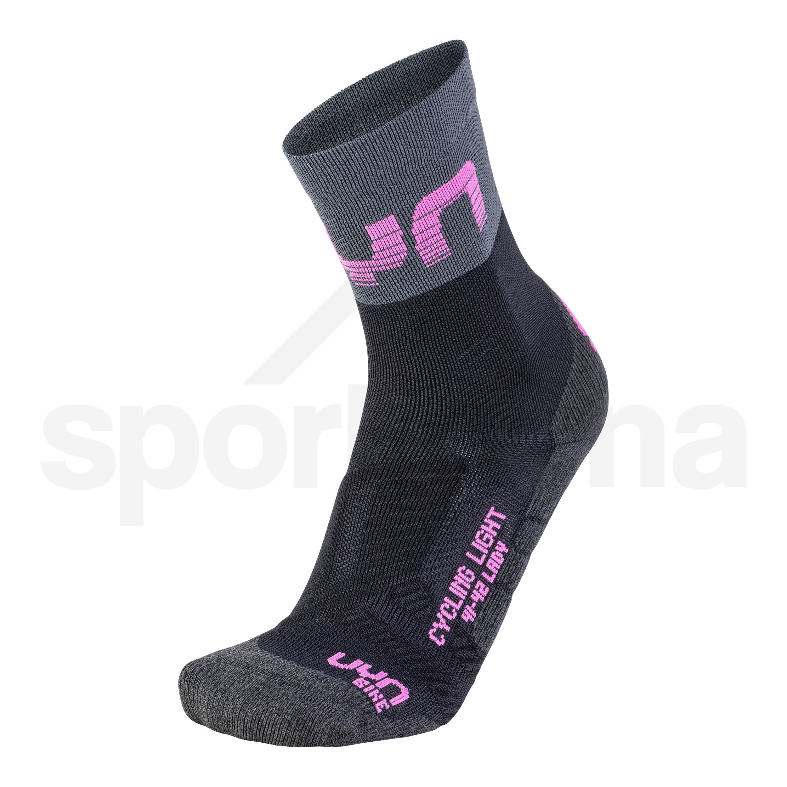 Ponožky UYN Cycling Light Socks W - černá/šedá/růžová