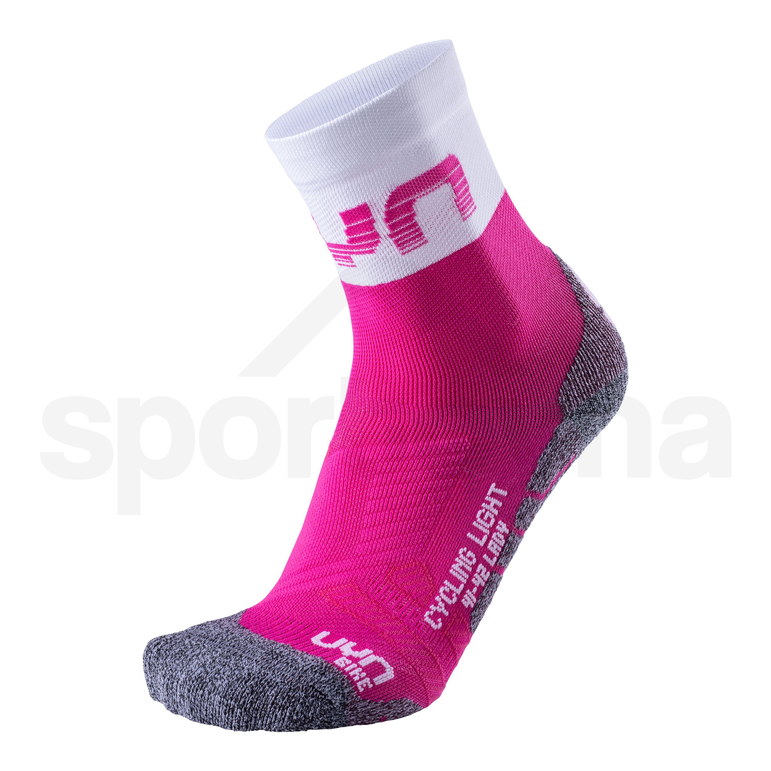 Dámské ponožky UYN CYCLING LIGHT SOCKS - růžová/bílá