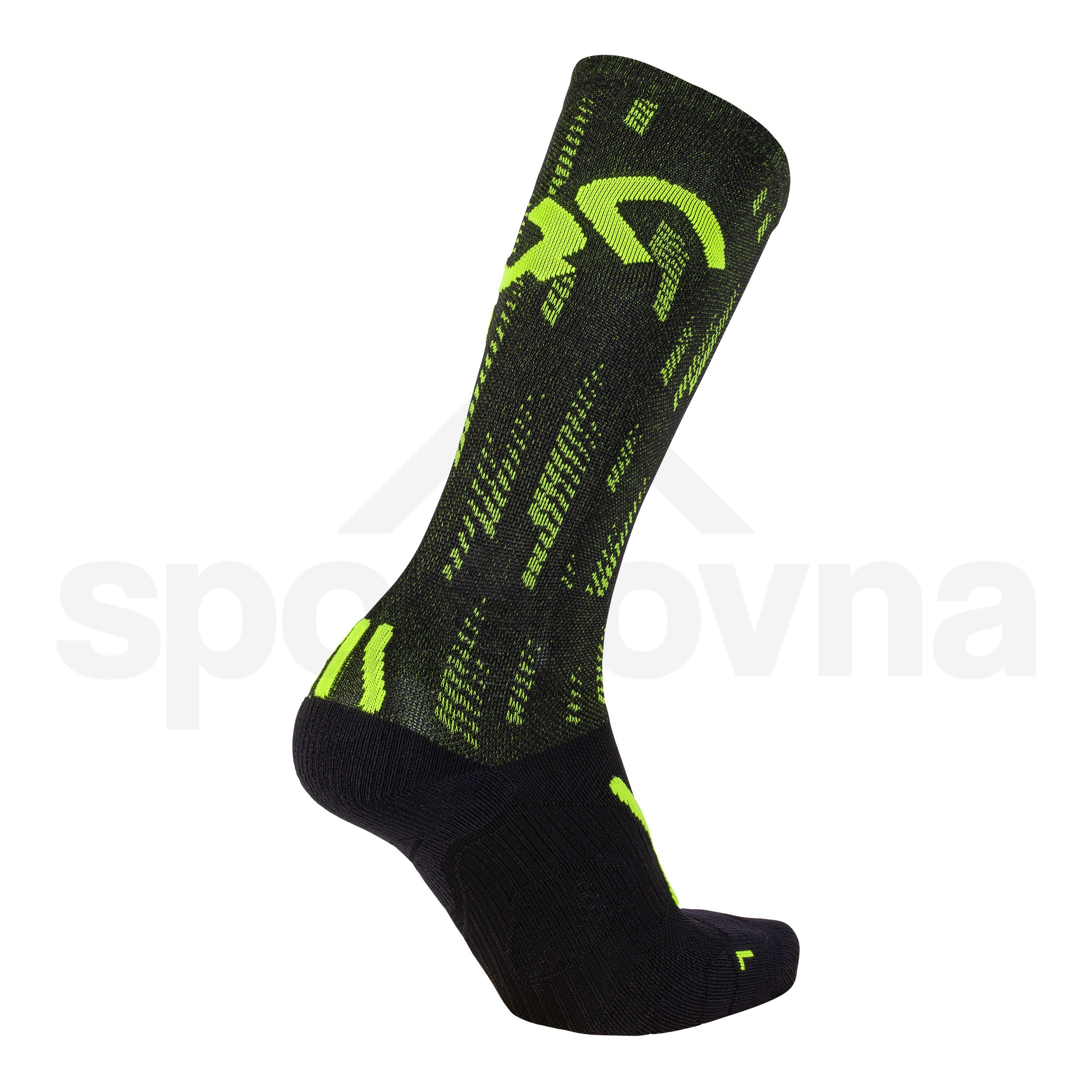 Pánské ponožky UYN RUN SUPPORT SOCKS - černá/žlutá
