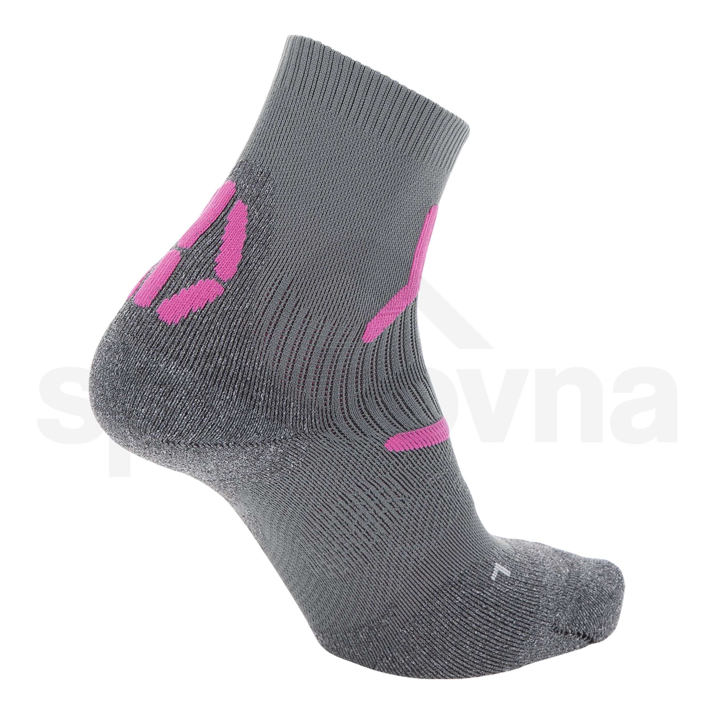 Dámské ponožky UYN Trekking 2IN Socks - šedá/růžová