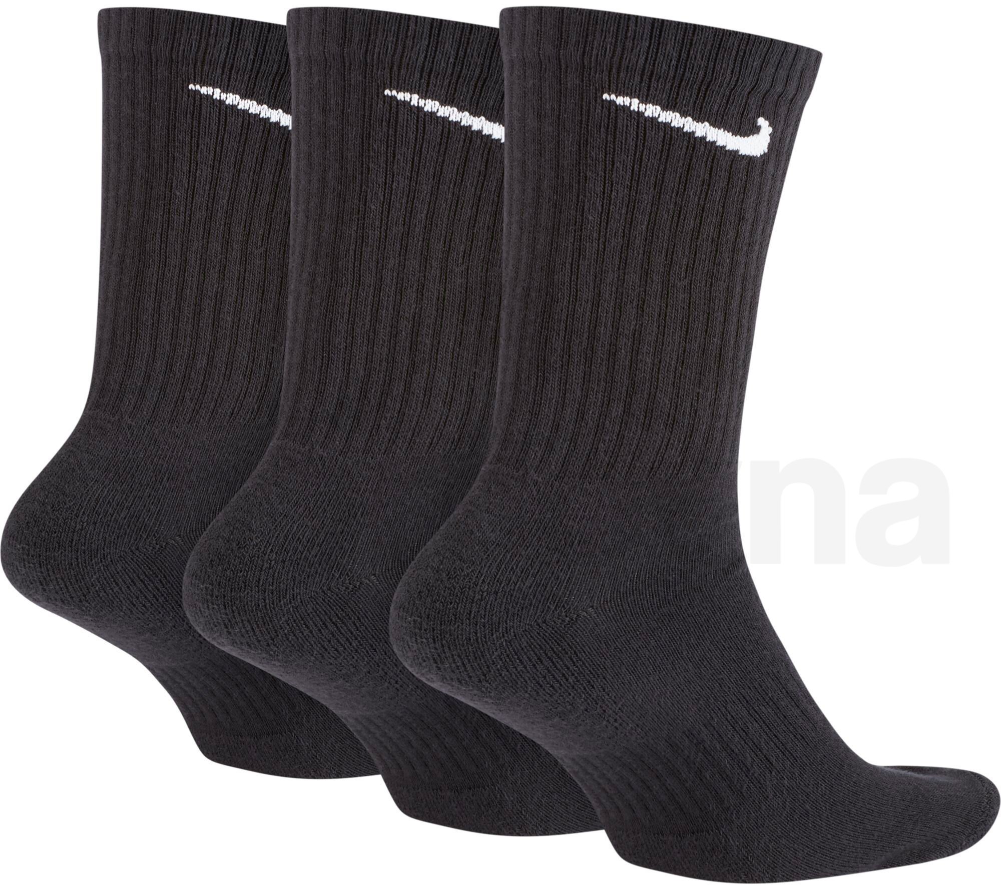 Ponožky Nike Everyday Cush Crew 3 Pack - černá