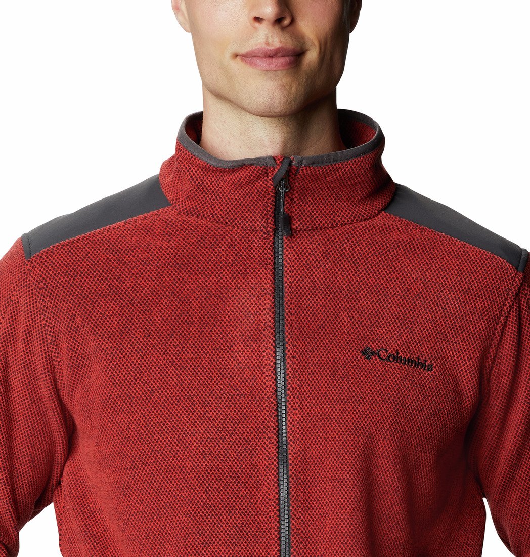 Mikina Columbia Tough Hiker™ Full Zip Fleece M - červená/šedá