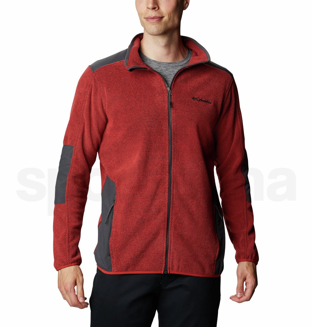 Mikina Columbia Tough Hiker™ Full Zip Fleece M - červená/šedá