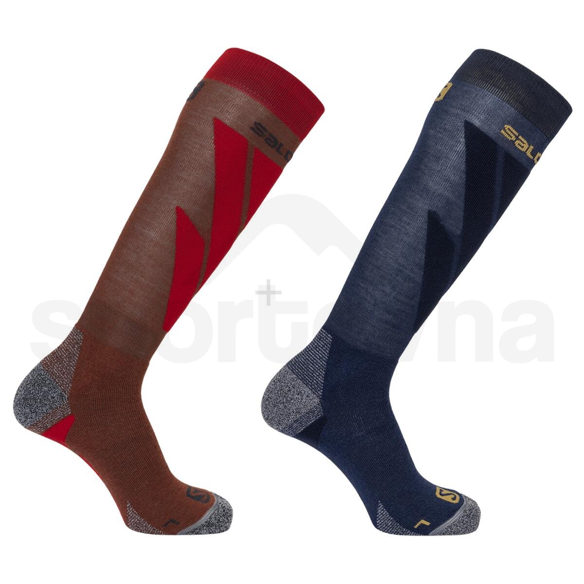 Ponožky Salomon S/ACCESS 2 PACK - červená/modrá