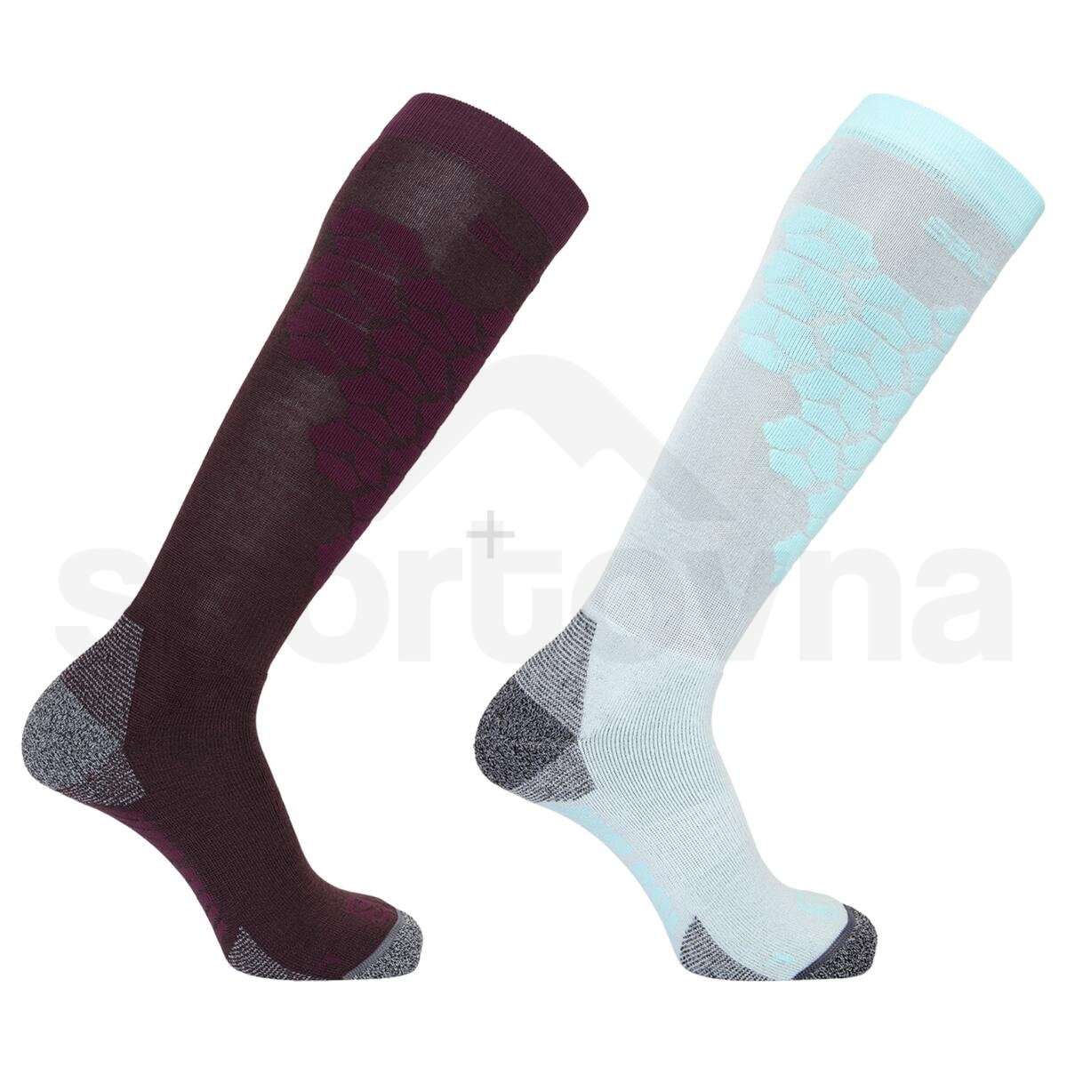 Ponožky Salomon S/ACCESS 2 PACK - fialová/modrá