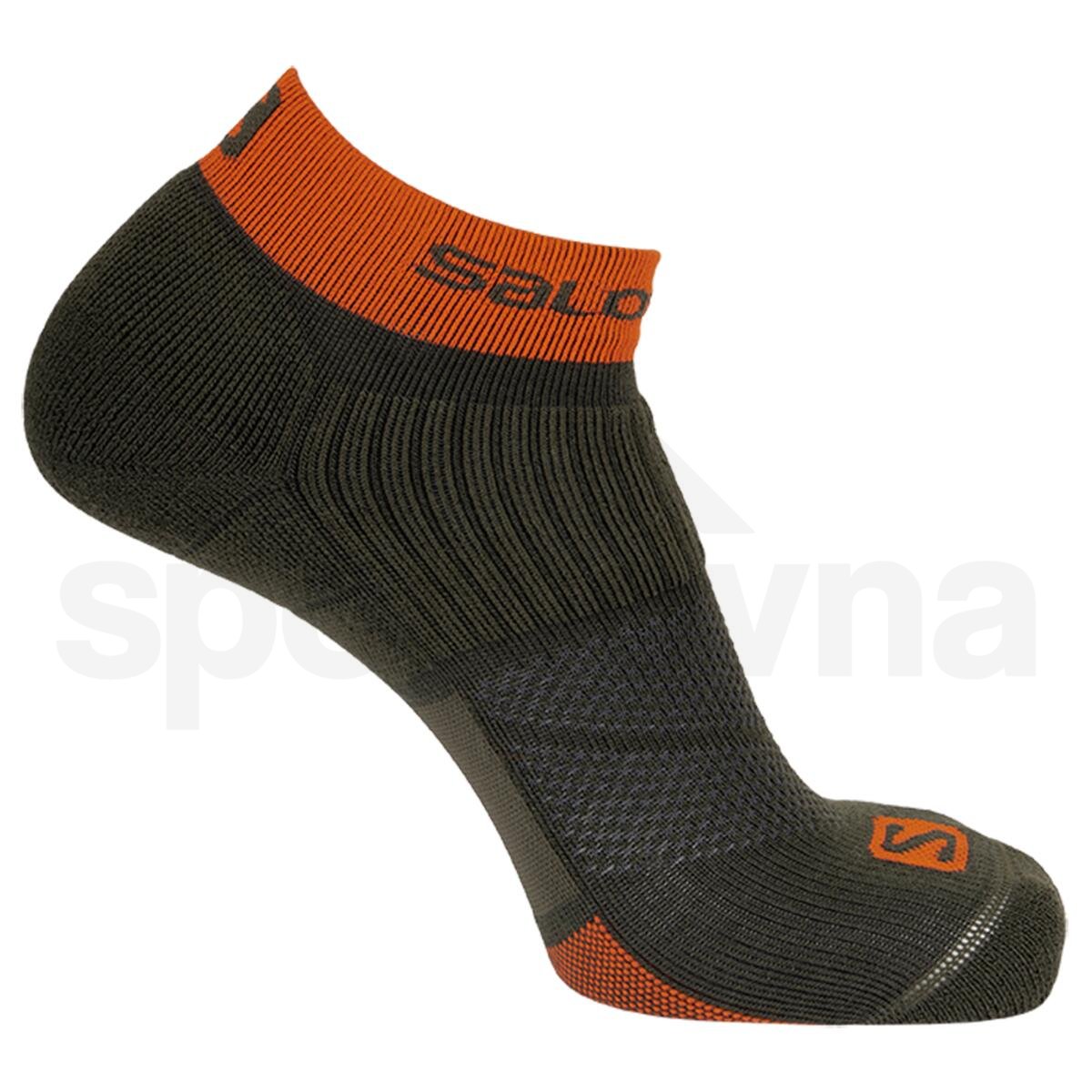 Ponožky Salomon X Ultra Ankle - zelená/oranžová
