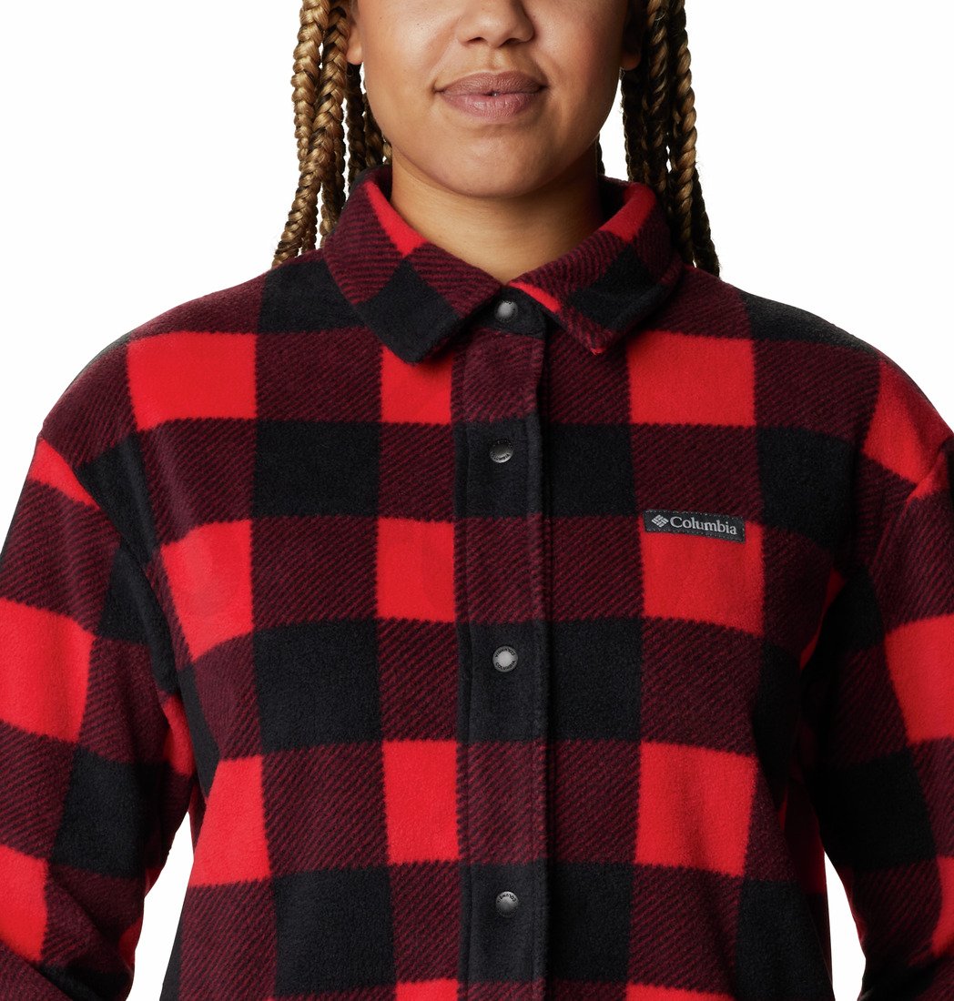 Košile Columbia Benton Springs™ Shirt Jacket W - červená/černá