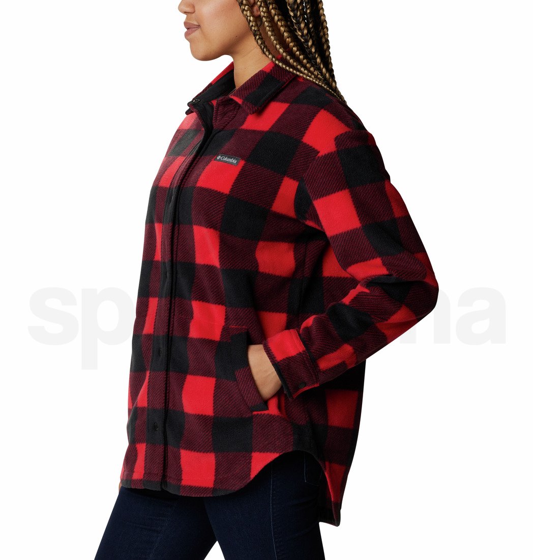 Košile Columbia Benton Springs™ Shirt Jacket W - červená/černá